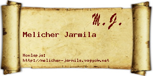 Melicher Jarmila névjegykártya